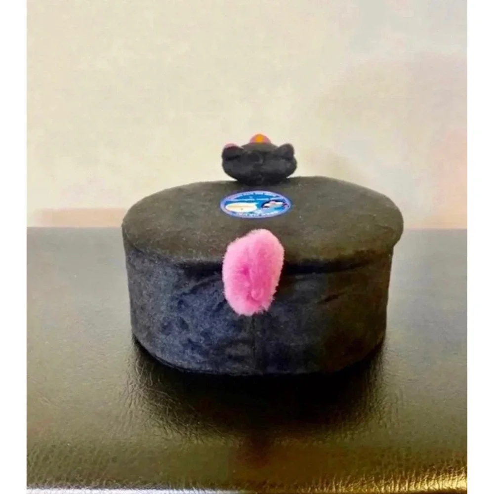 Foxy‎ Black Cat Meowing Plush Jewelry Box